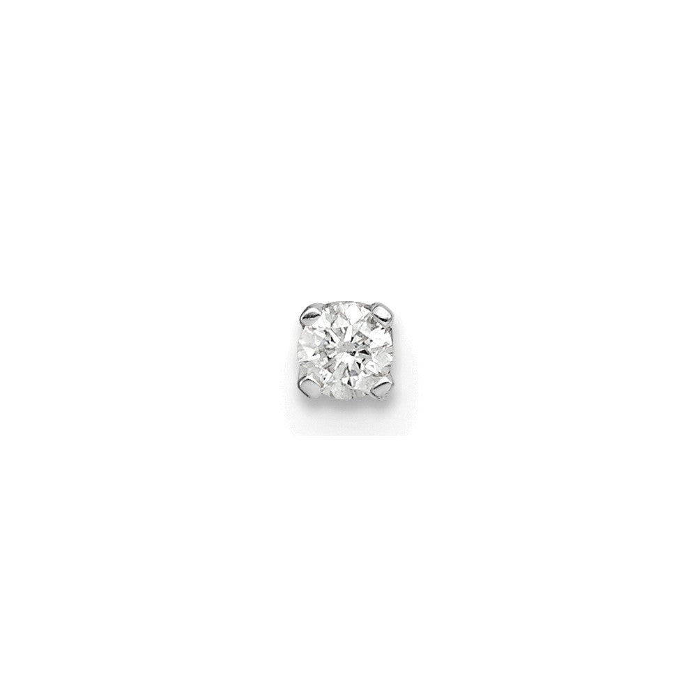 14k White Gold 1/20 carat Single Stud AA Diamond Earring, 0.05 ct, 2 x 2 mm
