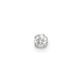 14k White Gold 1/15 carat Single Stud AA Diamond Earring, 0.079 ct, 4 x 3 mm