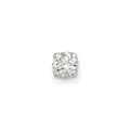 14k White Gold 1/6 carat Single Stud AA Diamond Earring, 0.17 ct, 5 x 4 mm