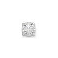 14k White Gold 1/4 carat Single Stud AA Diamond Earring, 0.25 ct, 5 x 4 mm