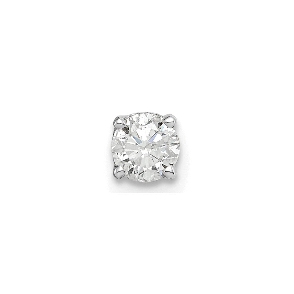 14k White Gold 1/4 carat Single Stud AA Diamond Earring, 0.25 ct, 5 x 4 mm