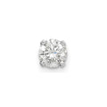 14k White Gold 3/8 carat Single Stud AA Diamond Earring, 0.37 ct, 6 x 6 mm
