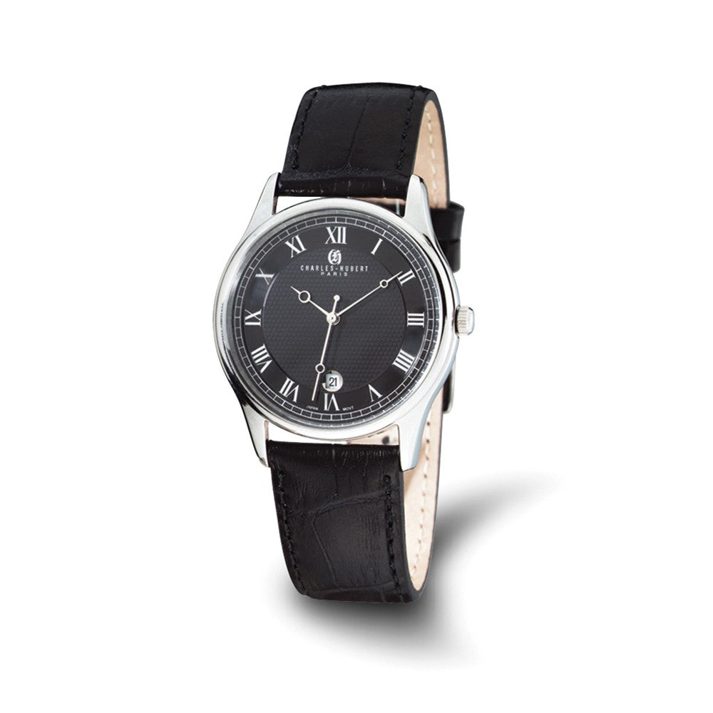 Ladies Charles Hubert Stainless Steel Leather Band 29mm Watch