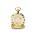 Charles Hubert IP-plated Stainless Steel Double Cover Satin Pocket Watch