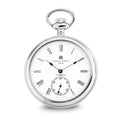 Charles Hubert Stainless Steel Open Face Pocket Watch