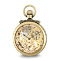 Charles Hubert Antique Gold-finish Brass Skeleton Pocket Watch
