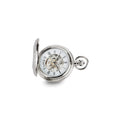 Charles Hubert Chrome-finish Brass Window Cover Pocket Watch