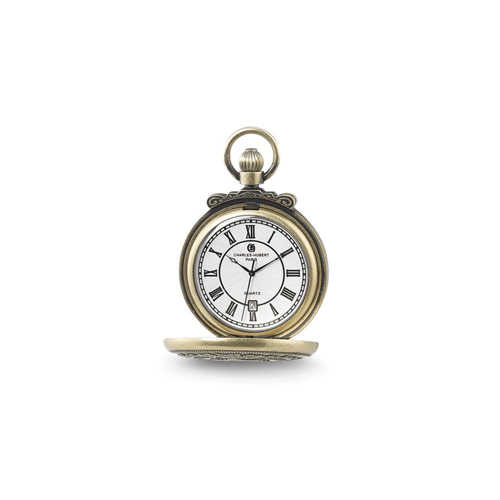 Charles Hubert Antique Gold-finish Shield Pocket Watch