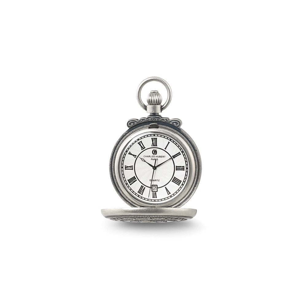 Charles Hubert Antique Chrome-finish Shield Pocket Watch