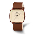 Charles Hubert Brown IP-plated Champagne Dial Quartz Watch