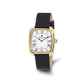 Ladies Charles Hubert IP-plated Square Face Leather Band Watch