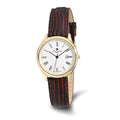 Ladies Charles Hubert IP-plated Stainless Leather Band 33mm Watch