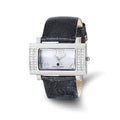 Ladies Charles Hubert Stainless Black Leather 40x23mm Watch
