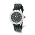Ladies Charles Hubert Stainless Steel Black Dial Watch