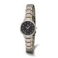 Ladies Charles Hubert Titanium Black Dial Ultra Slim Watch