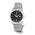 Mens Charles Hubert Titanium Black Dial Expansion Band Watch