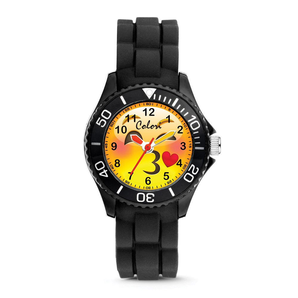 Colori Happy Smile Kissy 30mm Black Key Ring/Watch Set