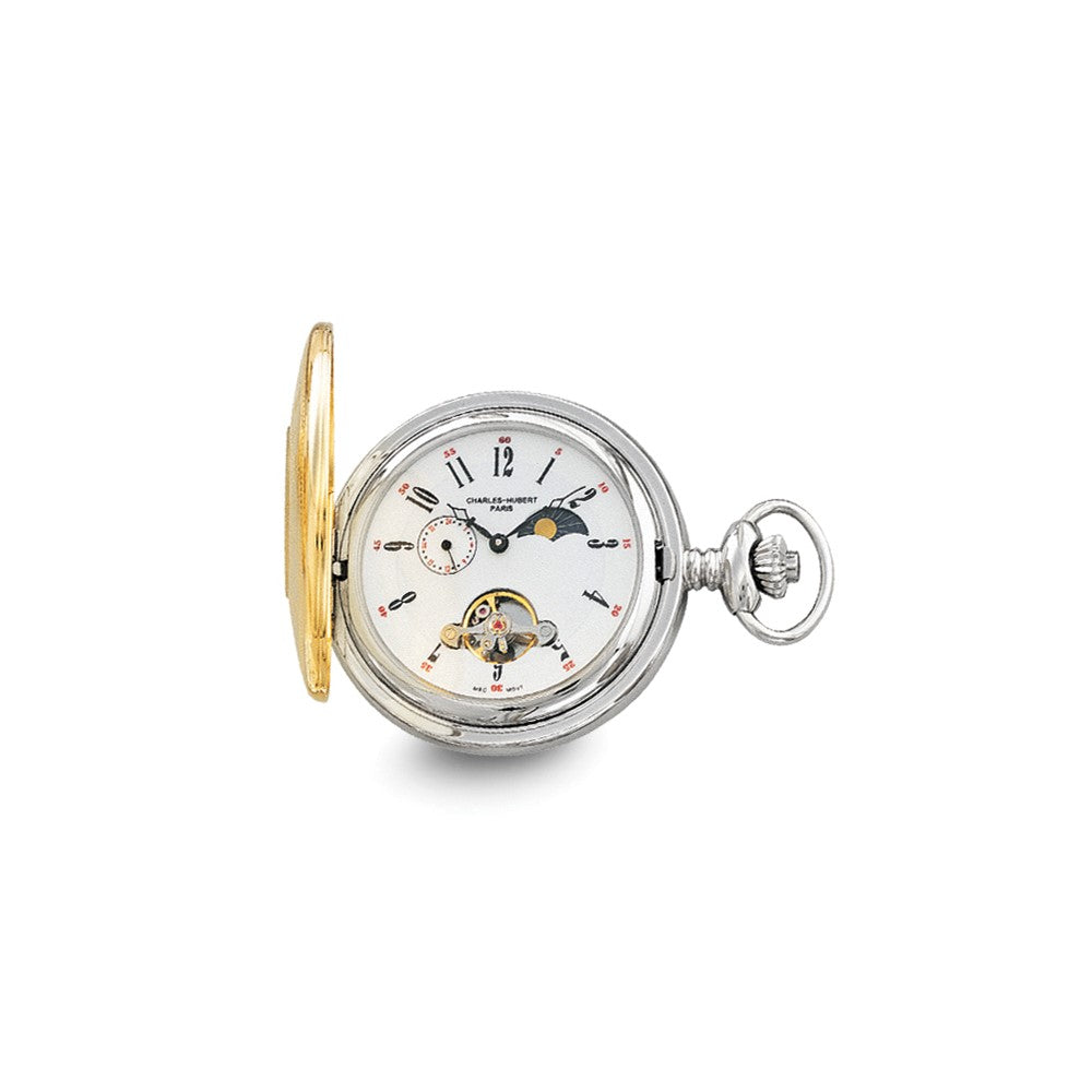 Charles Hubert IP-plated Off White Dial Pocket Watch