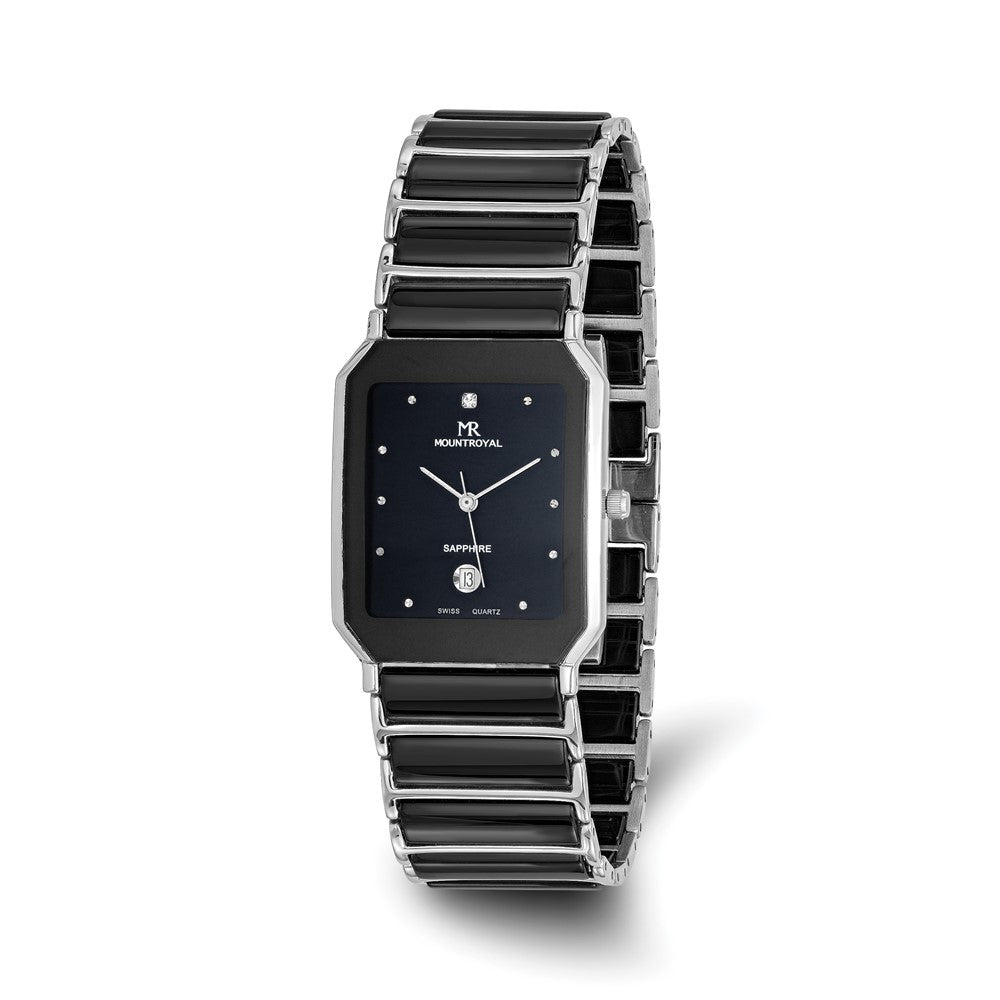 Mens Mountroyal Ceramic Swiss Movement 27x32mm Watch