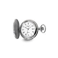 Charles Hubert Stainless Steel White Dial with Date Pocket Watch