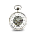 Charles Hubert Chrome-finish Off-White Ceramic Dial Pocket Watch