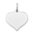 14K White Gold Plain .013 Gauge Engravable Heart 15x14mm Disc Charm, 18 x 14 mm, 0.59 g - ID5S9XWM602/138L7