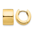 14k Round Hinged Hoop Earrings, 10 x 9 mm