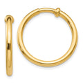 14k 2.5x20mm Polished Tube Hoop Non-pierced Earrings, 20 x 2.5 mm