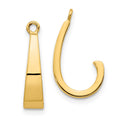 14k Polished J-Hoop Earring Jackets, 11 x 4 mm