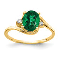 14k 8x6mm Oval Mount St. Helens and AA Diamond Ring, 1.534 ct