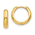 14k Polished Hinged Hoop Earrings, 12 x 3 mm