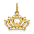 14k Crown Charm, 12 x 15 mm