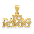 14k I HEART MOMMY Pendant, 13 x 20 mm