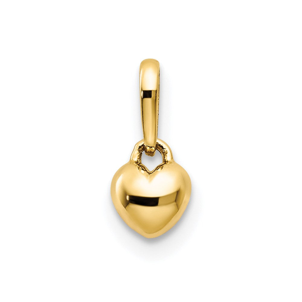 14k 5mm Solid Heart Childrens Pendant