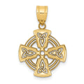 14k Laser-Cut Celtic Cross Charm, 24 x 16 mm