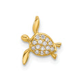 14k CZ Sea Turtle Childrens Chain Slide, 11.3 mm