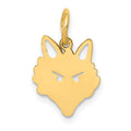 14k Fox Head Charm, 19 x 11 mm