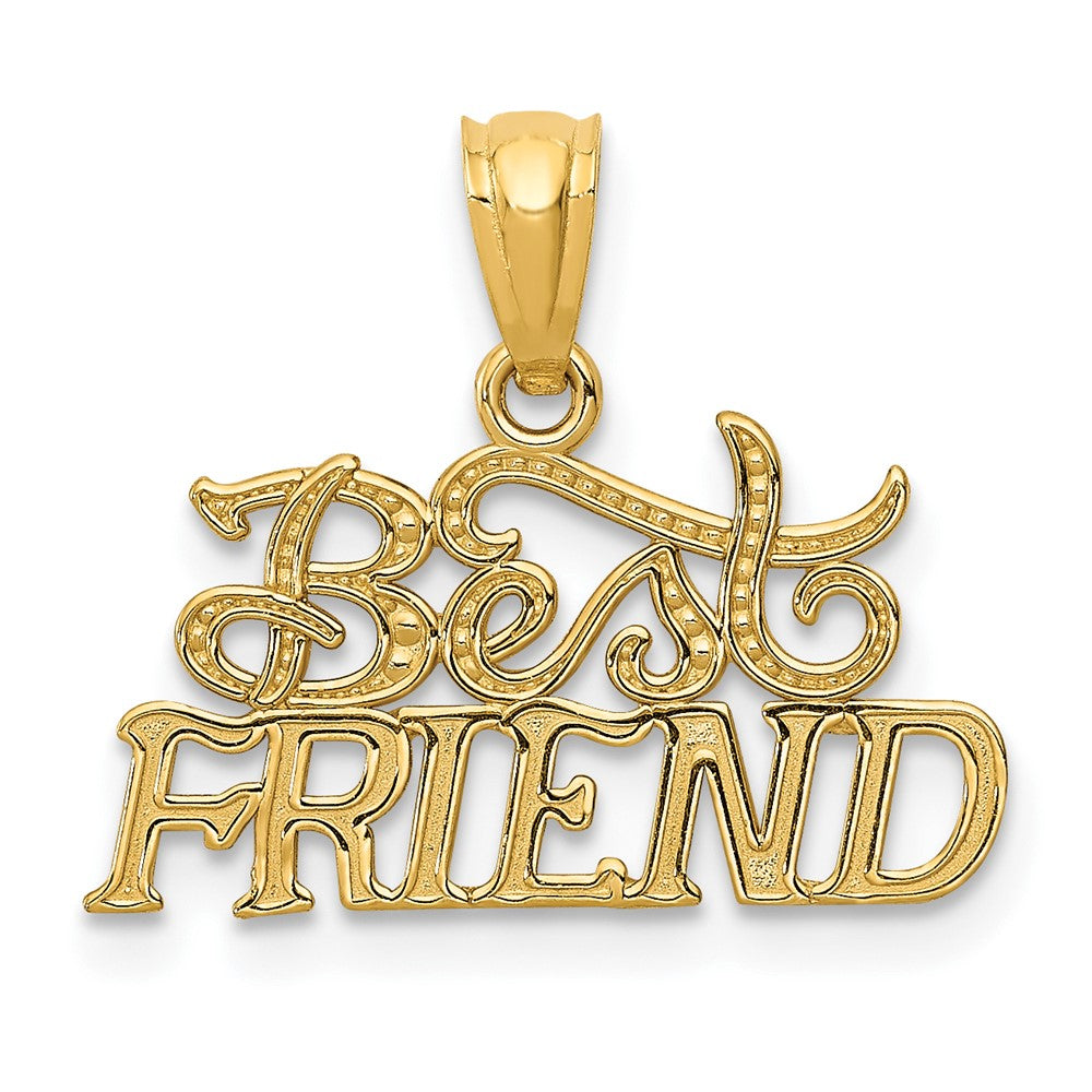 14k BEST FRIEND Pendant, 15 x 18 mm