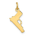 14k Pistol Charm, 22.5 x 9 mm