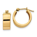 14k 5x10mm Polished Hoop Earrings, 10 x 5 mm