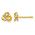 14k Polished Small Trinity Knot Post Earrings, 5 x 5 mm
