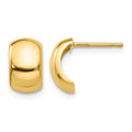 14k Polished Fancy Post Earrings, 10 x 6 mm