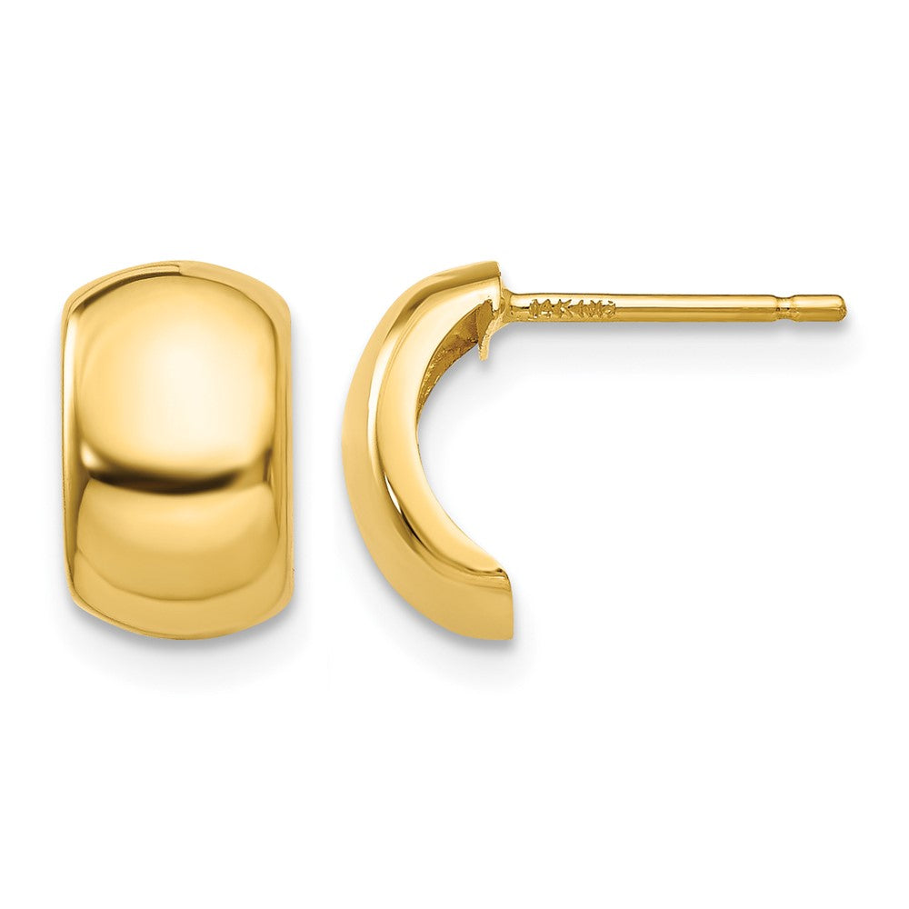 14k Polished Fancy Post Earrings, 10 x 6 mm
