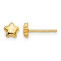14k Polished Small Star Post Earrings, 5 x 5 mm
