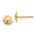 14k Polished Flower Post Earrings, 6 x 6 mm