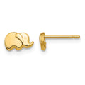 14k Polished Elephant Post Earrings, 5 x 7 mm