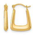 14k 2.5x15mm Polished Hollow Fancy Hoop Earrings, 15.25 x 2.5 mm